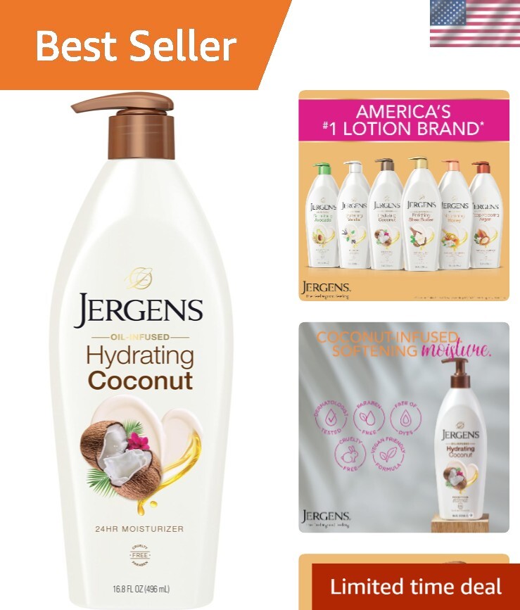 Fast-Absorbing Coconut Body Lotion - Nourish Your Skin Effortlessly (16.8 oz)