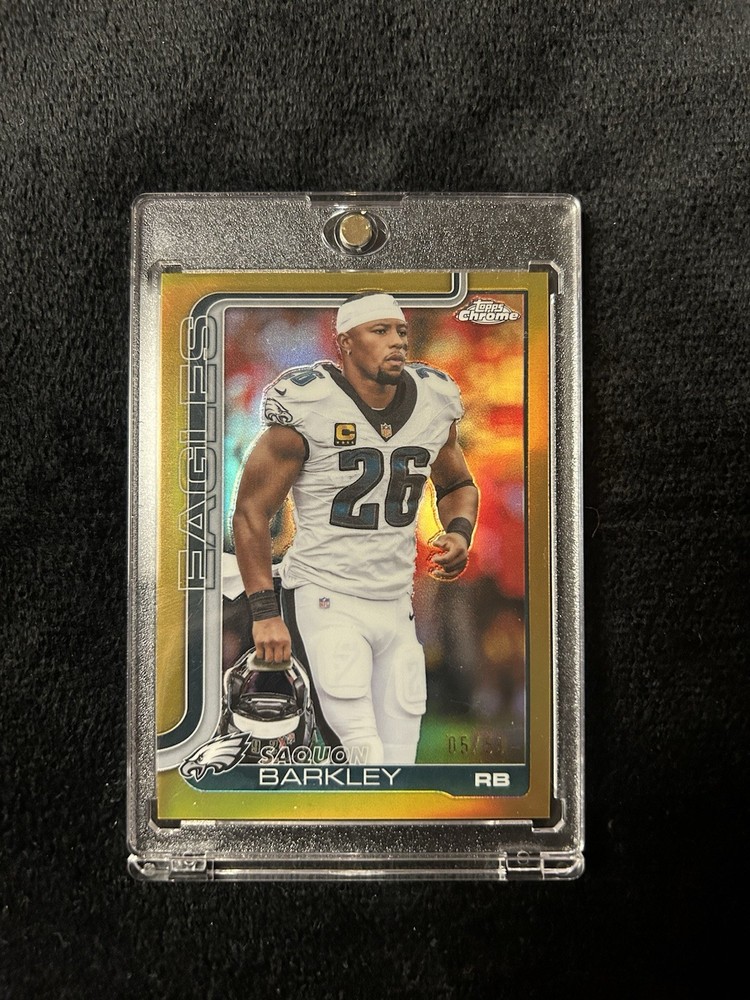 Saquan Barkley Topps Chrome Gold /50 2025 Variation