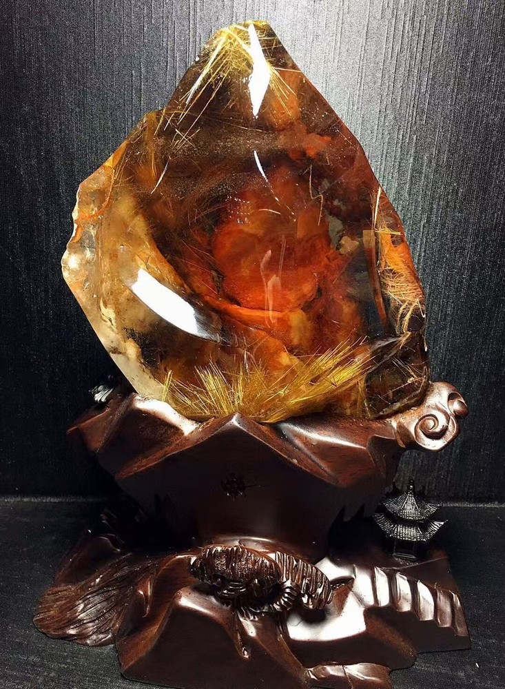 3.54LB Top Natural Rutile Quartz hair Crystal Raw Ghosts Phantom quartz healing