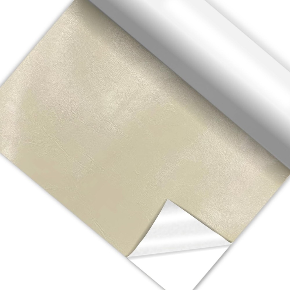 Self Adhesive Leather Repair Patch Beige,8x47 Inch Leather Repair Tape for Fu...