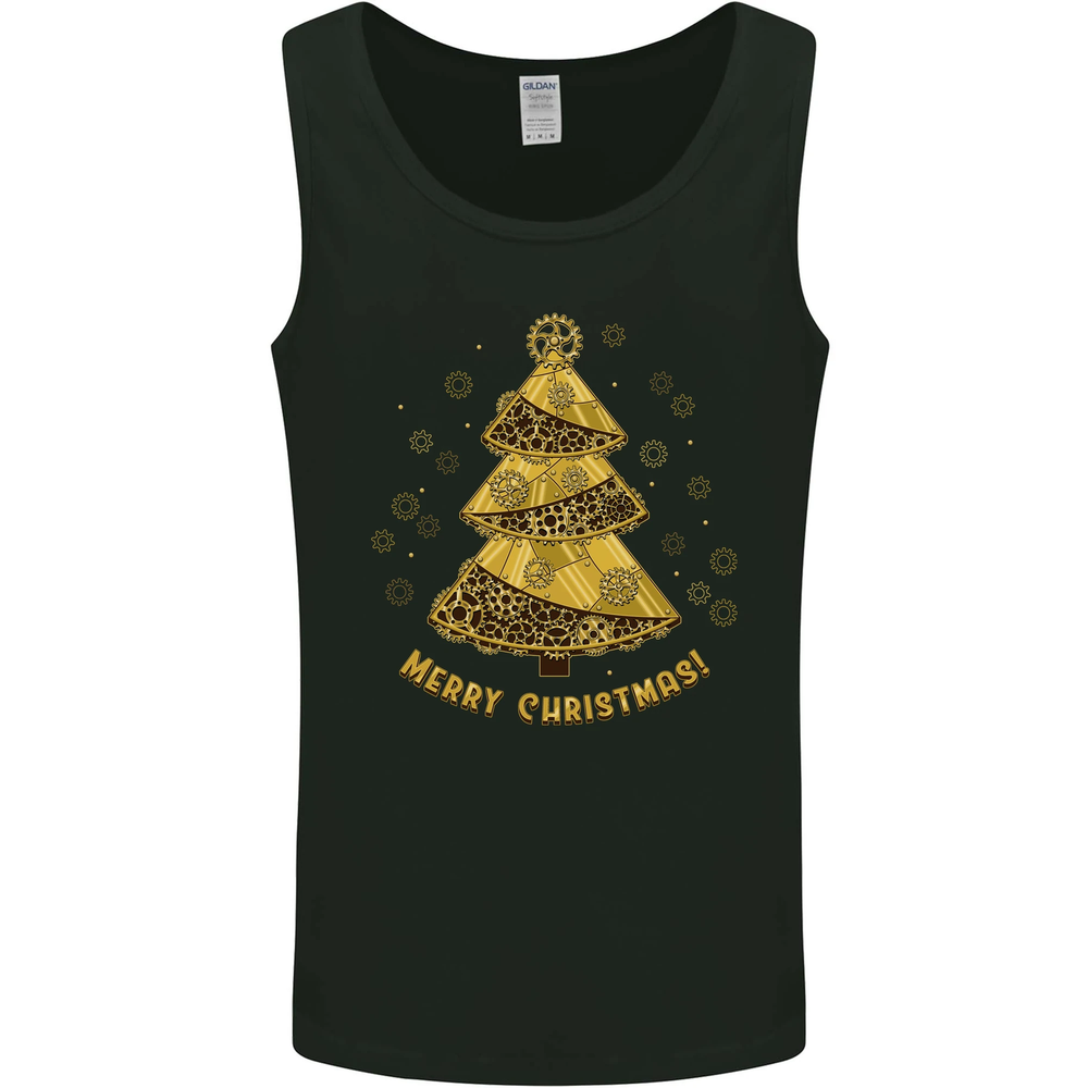 Steampunk Christmas Tree Vintage Vest Tank Top for Men