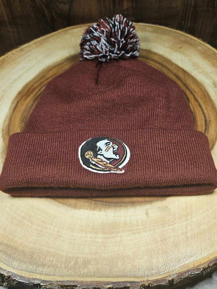 Florida State Seminoles Pom Pom Beanie Winter Hat for Cold Weather