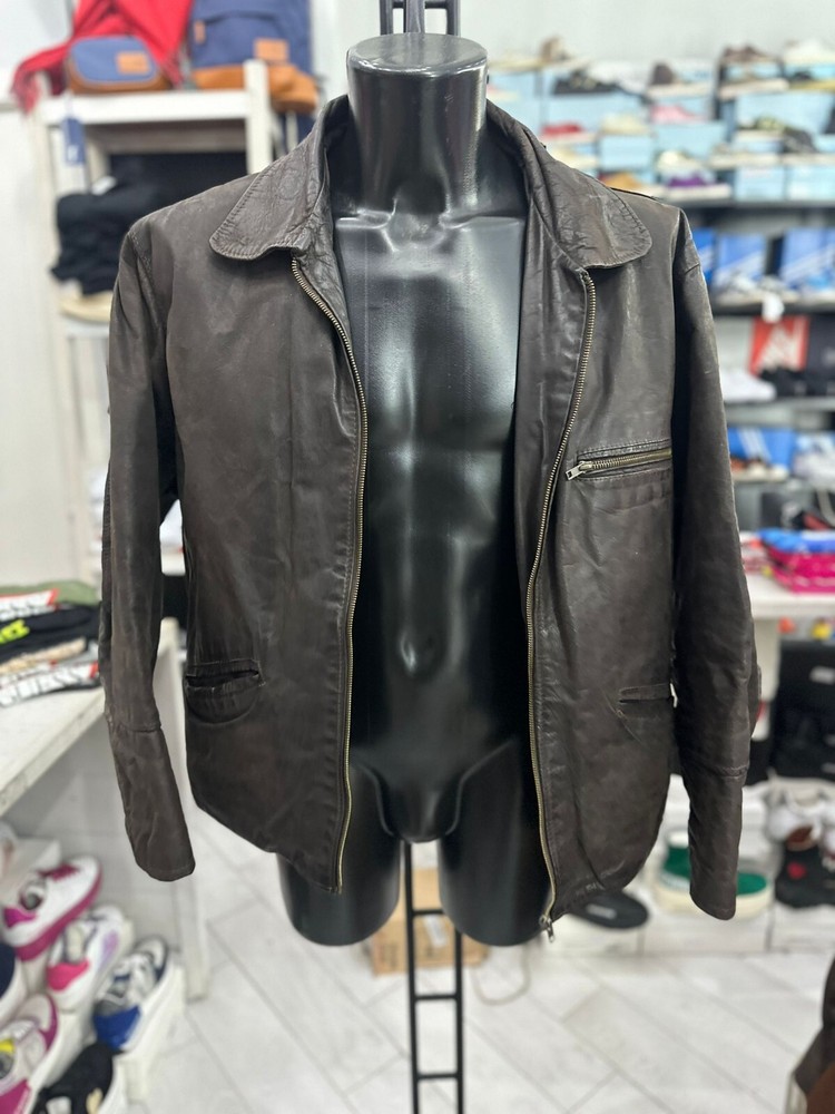 Vintage Damiani Genuine Brown Leather Jacket for Men Size XL LLV522