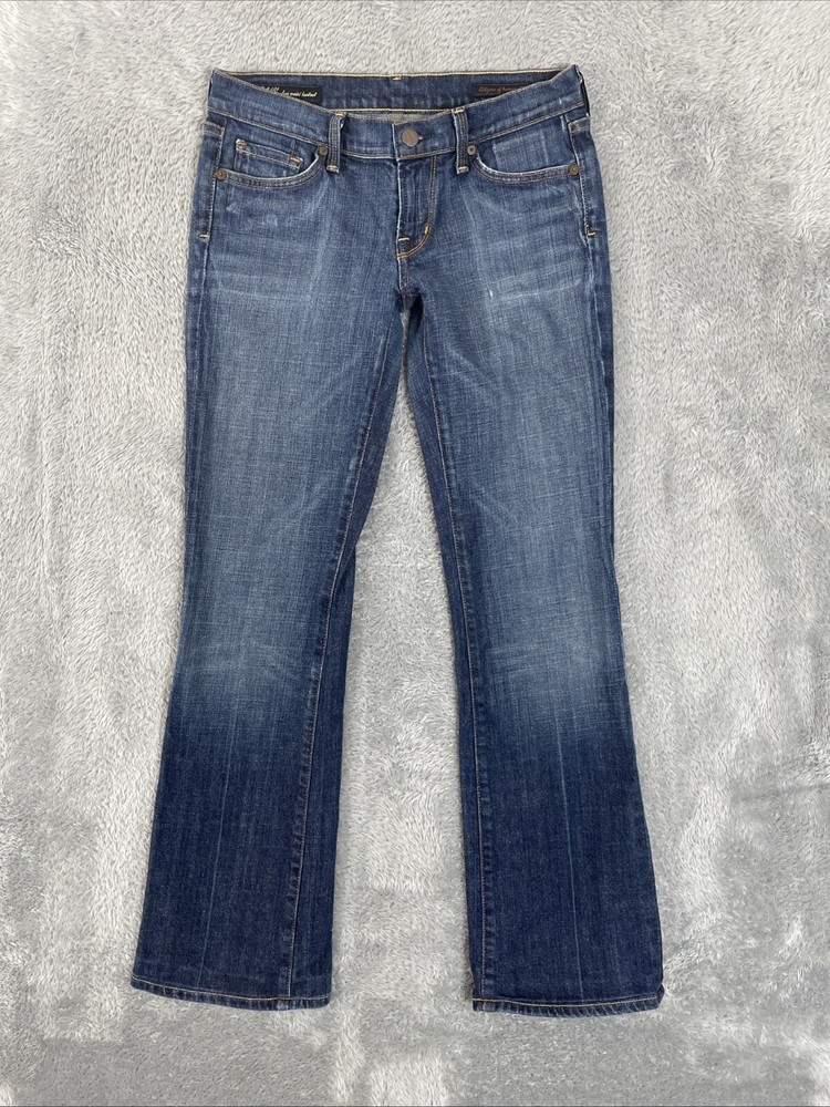 Citizens Of Humanity Women's Blue Kelly Low Waist Bootcut Hemmed Jeans Size 27