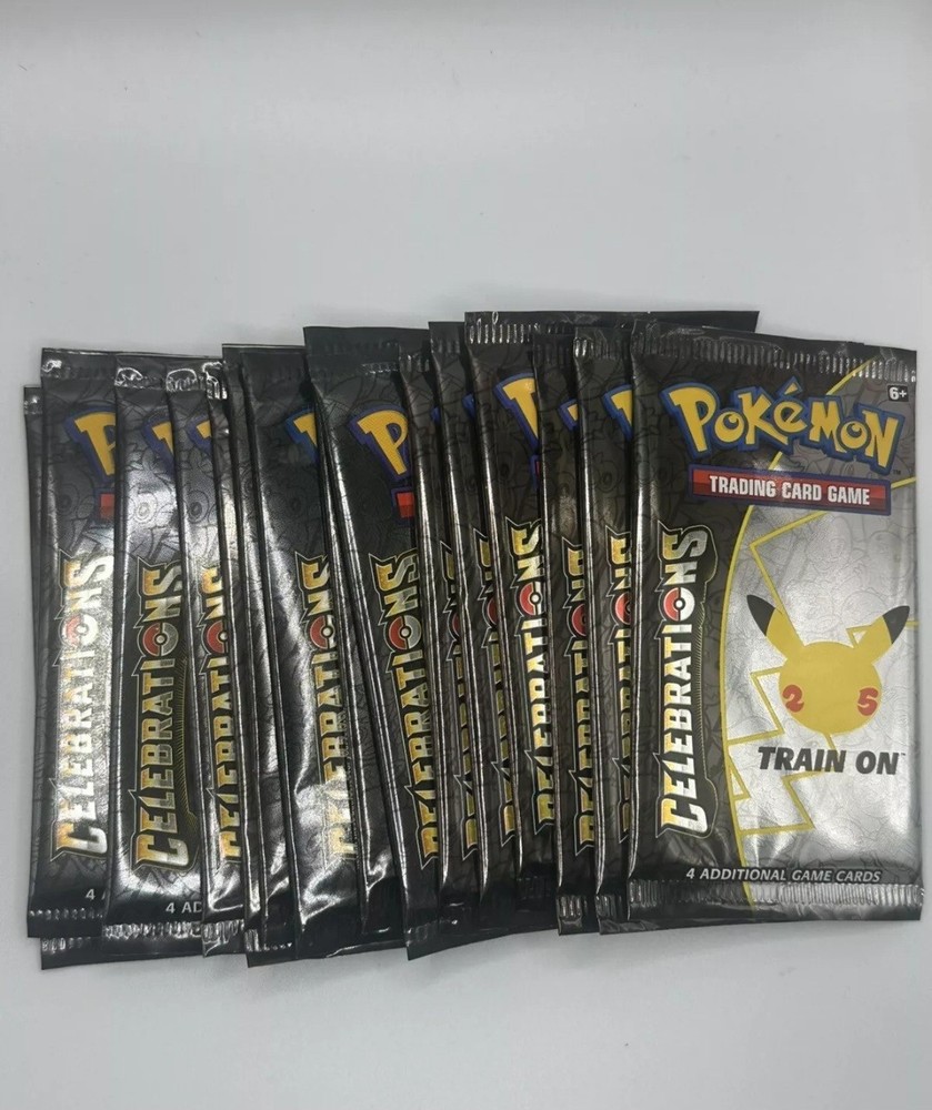 LOT x15 Pokemon CELEBRATIONS 25th Anniversary New/Sealed Booster Pack UNWEIGHED