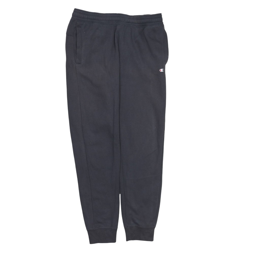 Champion Mens Joggers Black Fleece C Logo Elastic Waist Cuffed Sweatpants M