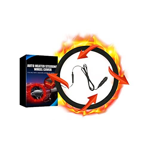 Universal Car Steering Wheel Cover Heated Motor Trend Tangle Free Design Warming