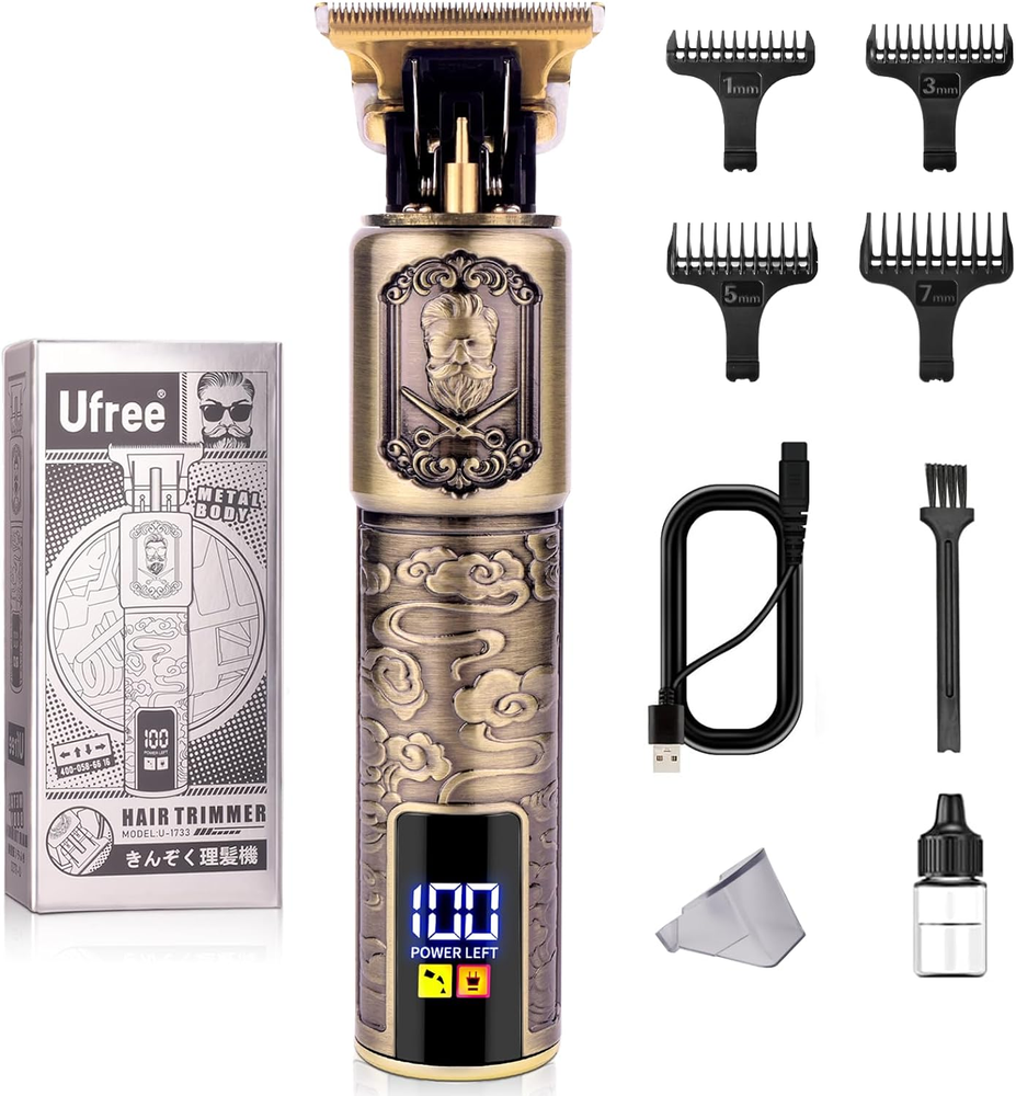 Zero Gapped Beard Trimmer for Men with T-Blade Hair Clipper and Mustache Kit