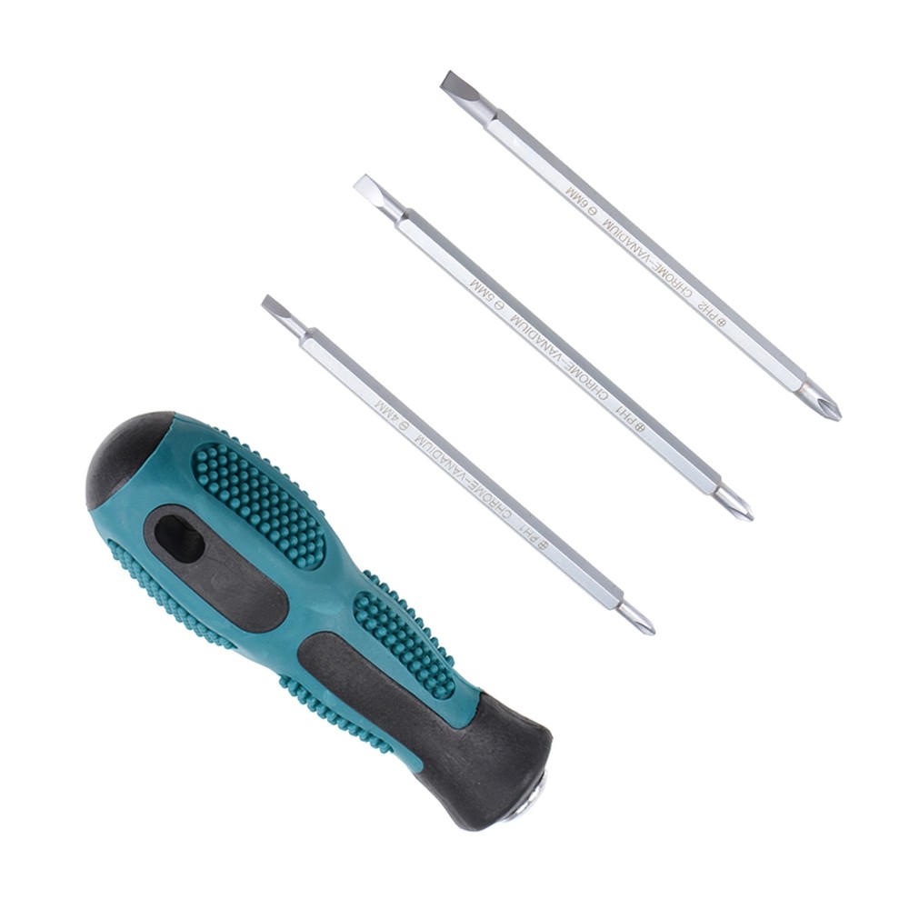 4-Piece Magnetic Screwdriver Set PH1 PH2 SL4 SL6 with Comfort Grip  