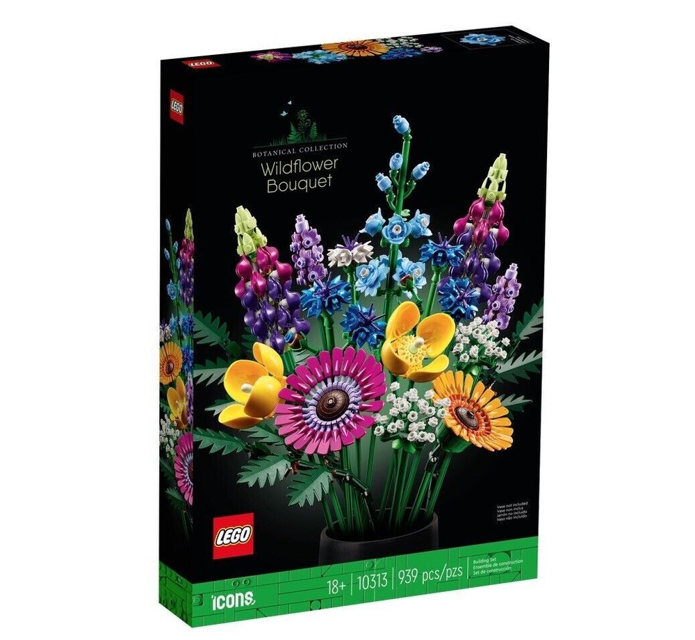 LEGO Icons Botanical Wildflower Bouquet Building Set 10313 New