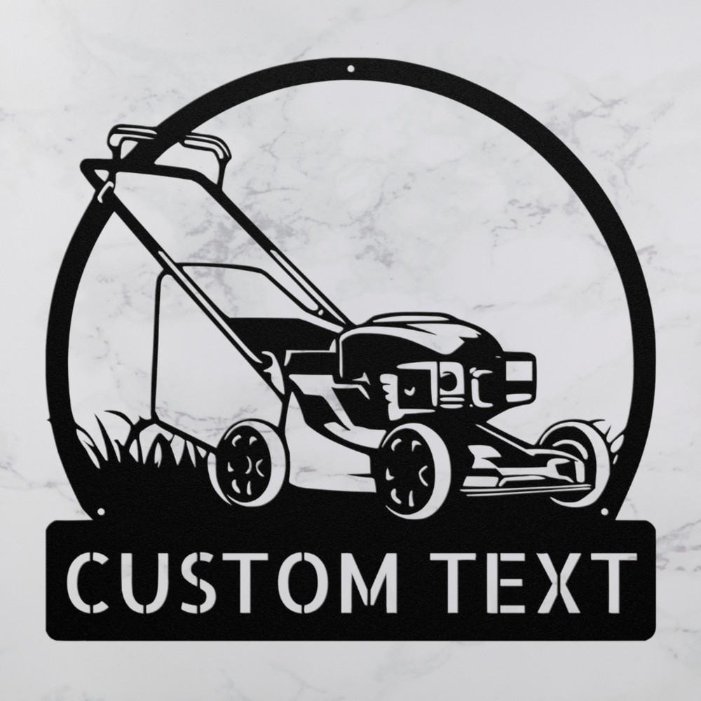 Personalized Lawn Mower Metal Sign Custom Decor for Garden Lovers Lawnmower Gift