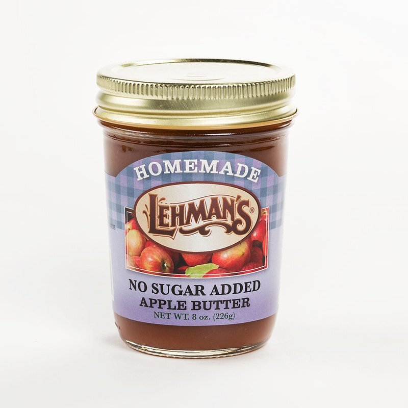 Lehman's No Sugar Added Jams and Fruit Butter, All Natural Homemade, 8 Ounce Jar