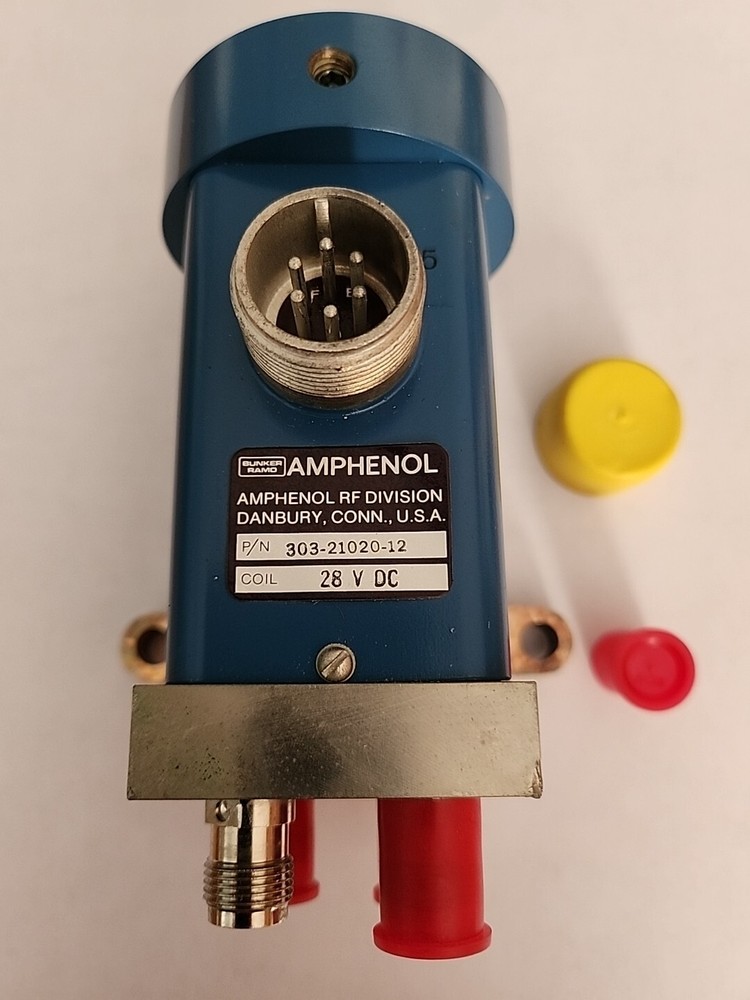 AMPHENOL 303-21020-12 RF COAXIAL SWITCH 28 VDC, NOS.