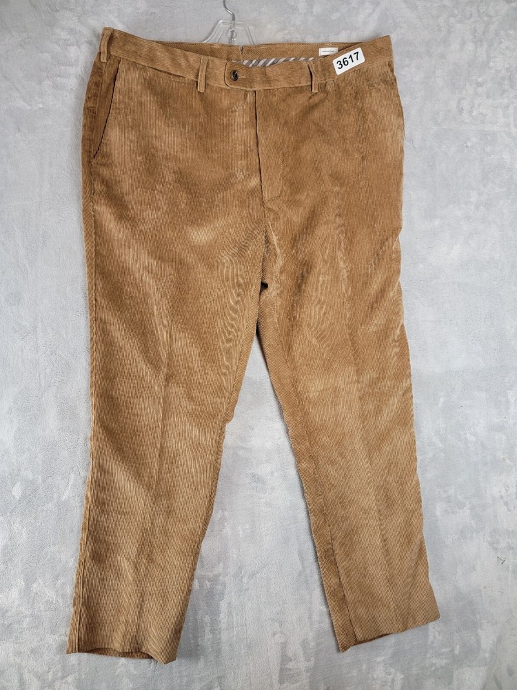 Peter Millar Mens Nanoluxe Corduroy Golf Pants Brown Size 40 Casual Comfort