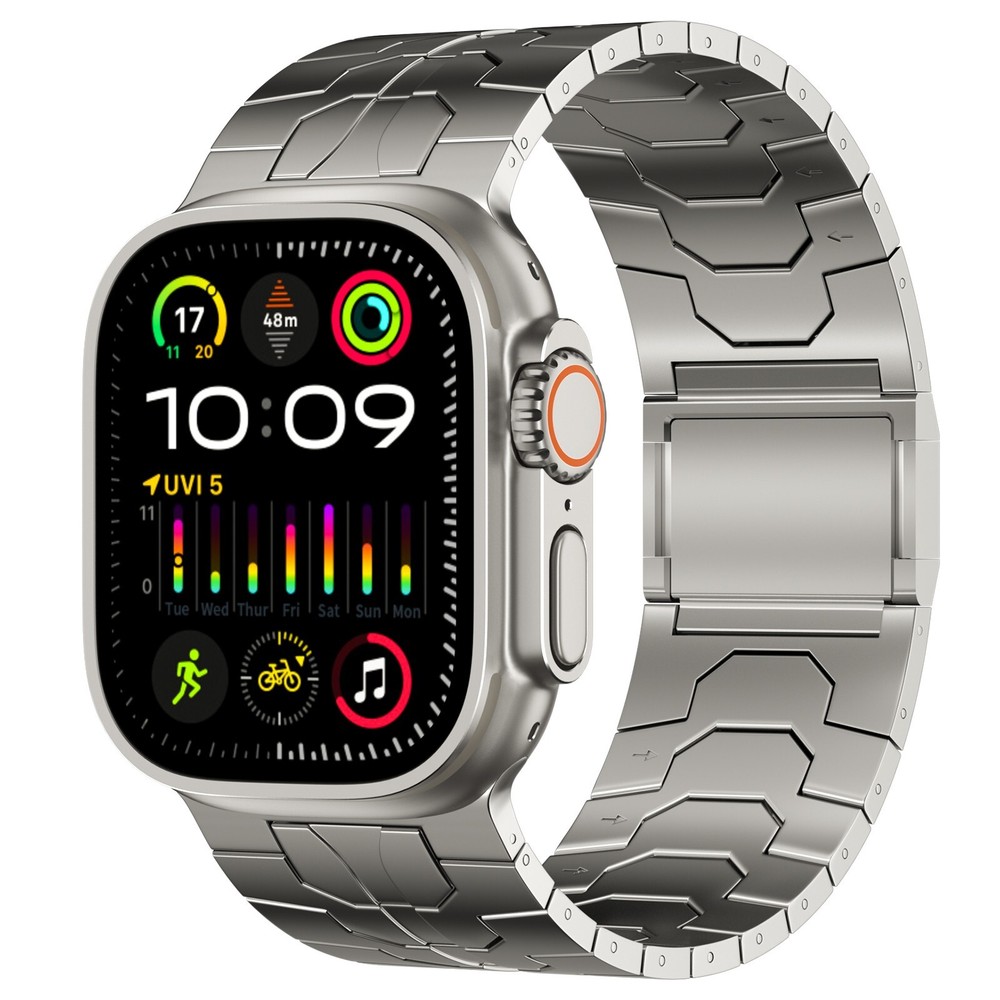 Full titanium band with titanium magnetic clasp connector for Apple Watch band
