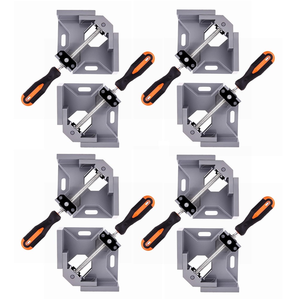 8pcs 90-Degree Corner Wood Clamps for Woodworking with Adjustable Pressure