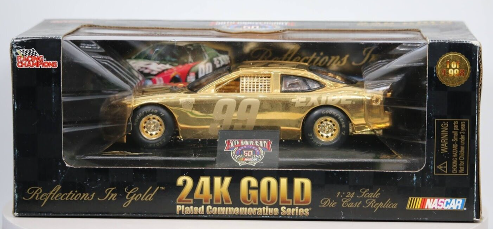 Racing Champions NASCAR Jeff Burton #99 – 24K Gold Plated Diecast 1:24 Scale