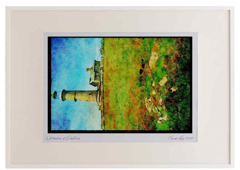 387040 The Lighthouse On Beacon Hill Devon England A3 Picture Frame Watercolour