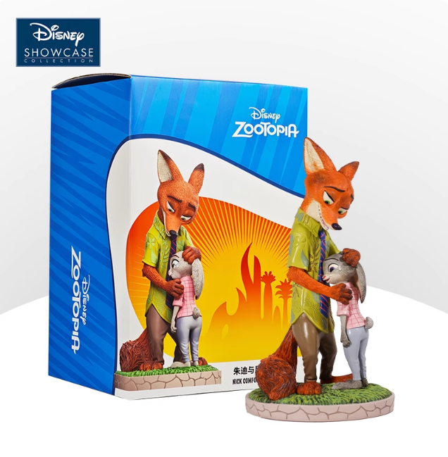 Authentic Disney Zootopia Nick Wilde Judy Hopps Figurine Shanghai Disneyland
