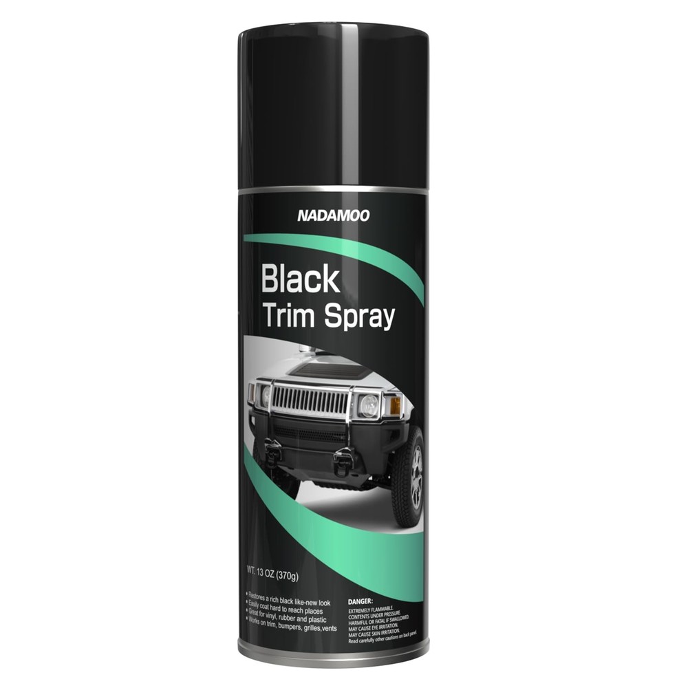 Automotive Black Trim Spray Paint, 1 Can, Instantly Revives Color for Car Pla...