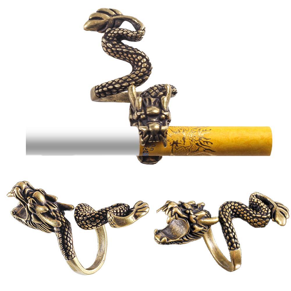 Unisex Cigarette Holder Dragon Ring Smoker Finger Smoking Accessories Gifts