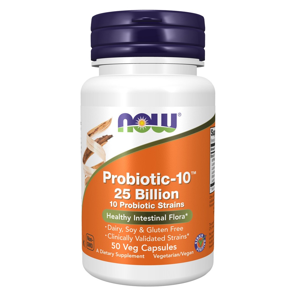 NOW FOODS Probiotic-10 25 Billion 50 Veg Capsules