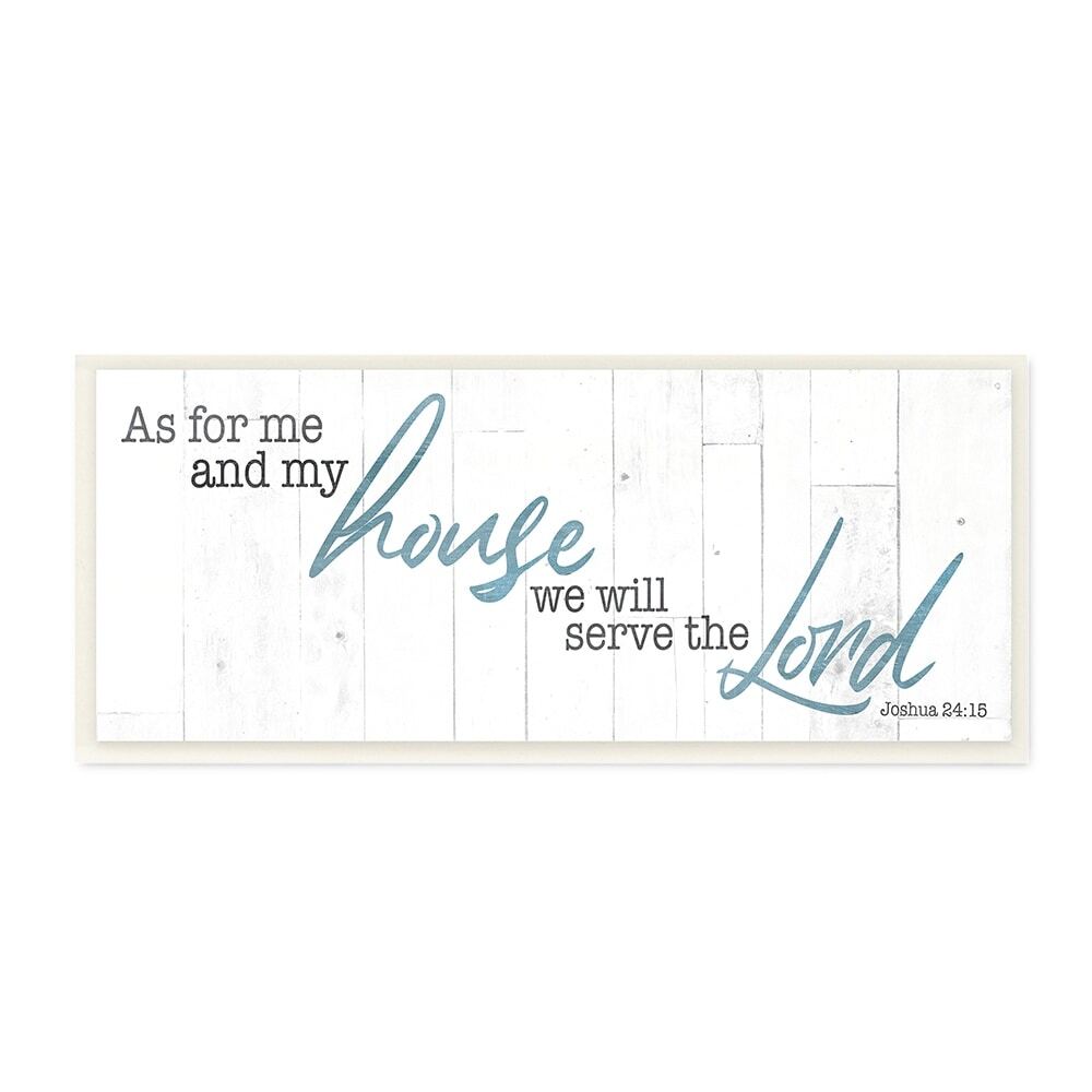 Stupell Our House Serves the Lord Phrase Rustic Faith  Wood  7 x 17