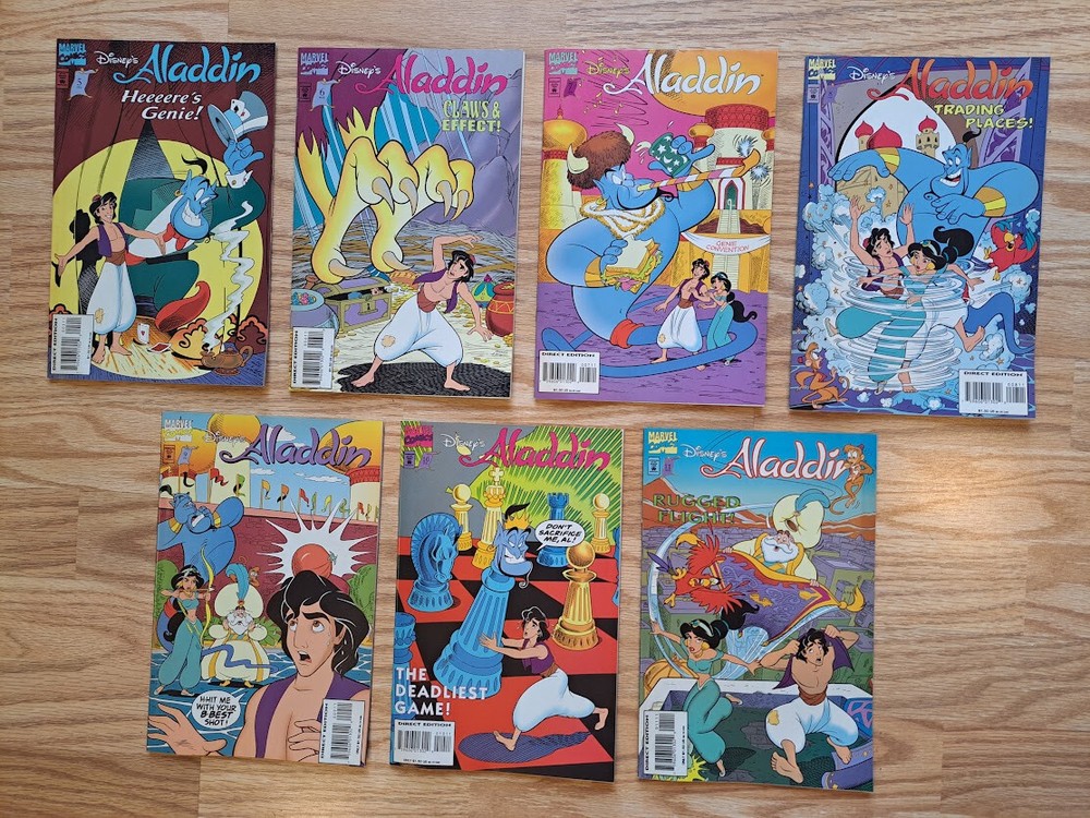Lot of 7 Marvel Comics DISNEY'S ALADDIN Issues #5, 6, 7, 8, 9, 10, 11 High Grade