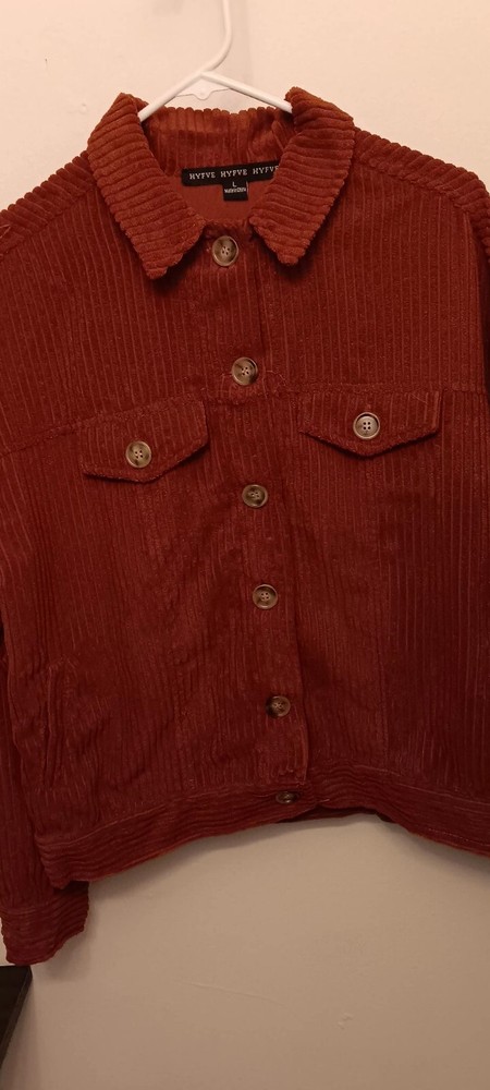 HYFVE Mens Corduroy Jacket Remix in Brown Size L