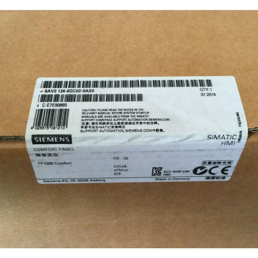 NEW SIEMENS 6AV2124-0QC02-0AX0 SIMATIC HMI TP1500 Comfort Panel