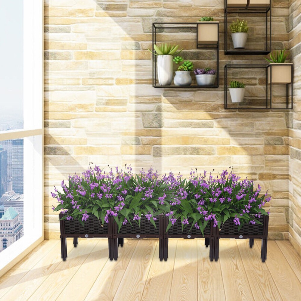 Outdoor Elevated Raised Garden Bed Planter Box with Legs for Vegetable/Flower