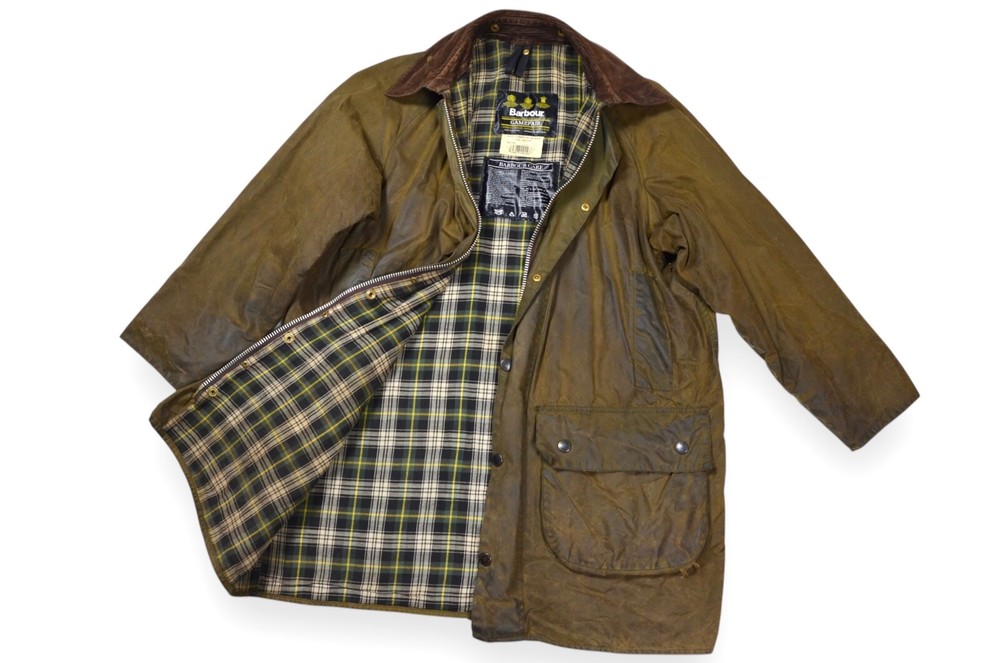 Men's Barbour Gamefair Jacket Vintage Wax Green A123 England Size C42/107cm