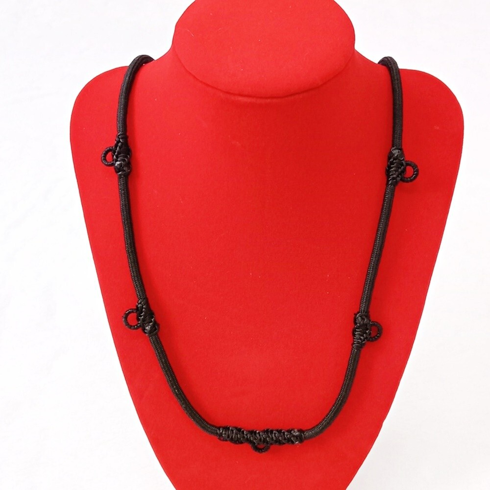 Amulet Necklace Handicraft Lucky Gifts  Pendant Black Rope 5 hook Thai Buddha