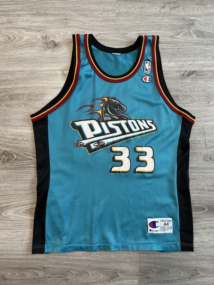 Vintage Grant Hill Champion NBA Jersey Size 44 Detroit Pistons