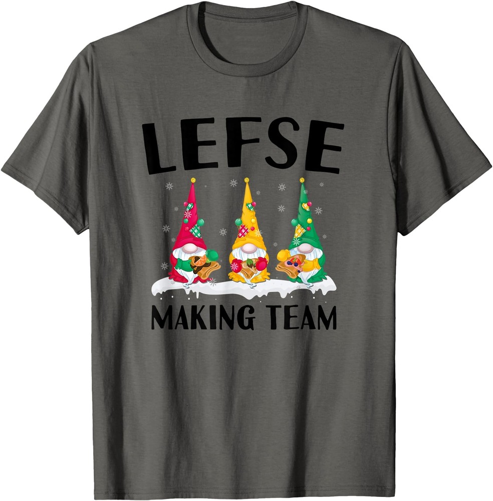 Lefse Making Rolling Team Gnome Nisse Tomte Christmas T Shirt Men