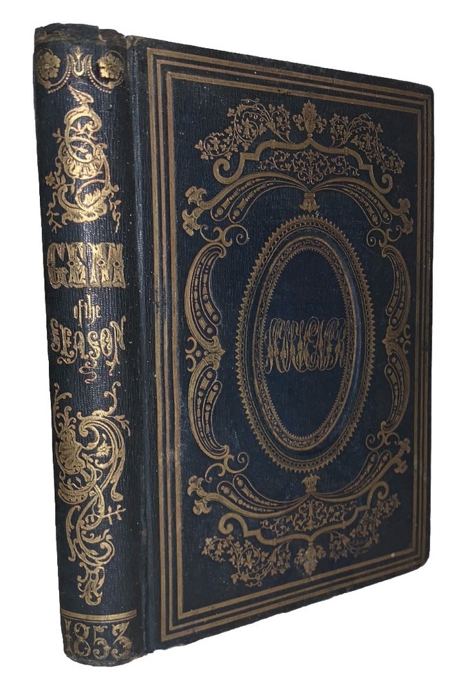 THE GEM OF THE SEASON: A SOUVENIR FOR 1853, VICTORIAN GIFT BOOK, VG+ CONDITION