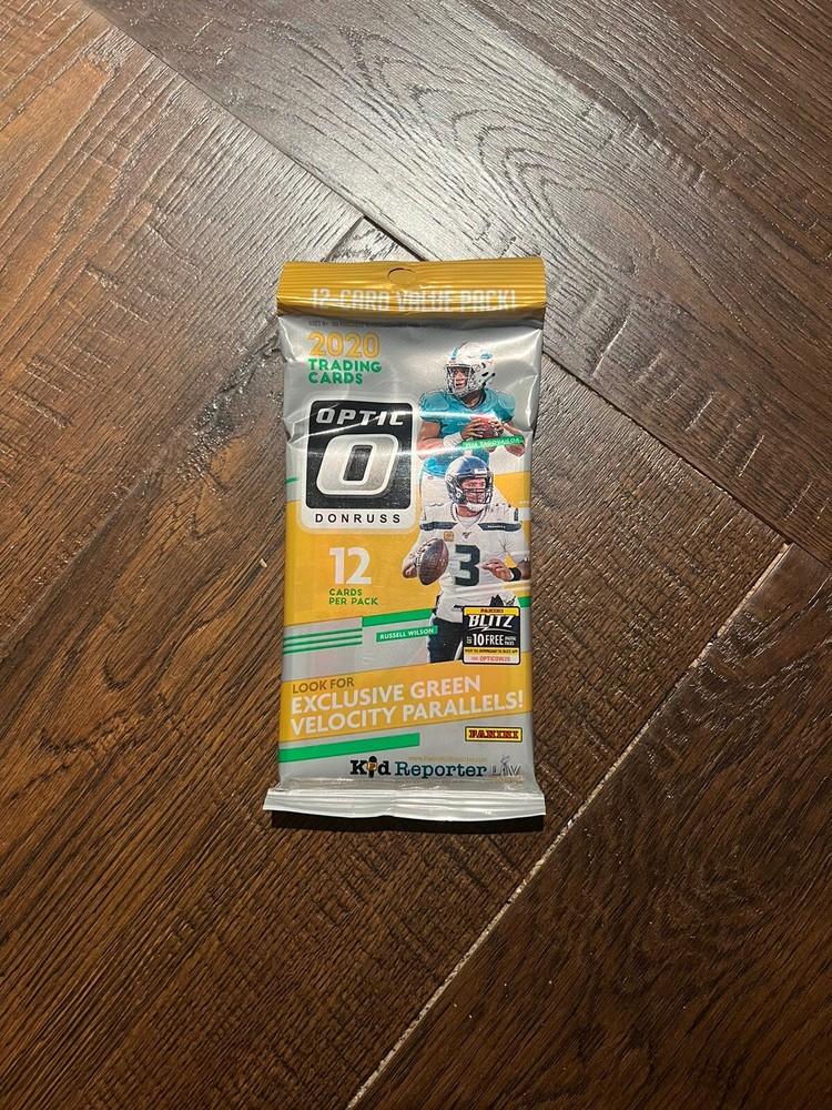 2020 Panini Donruss Optic NFL Football Cello Value Pack Factory Sealed