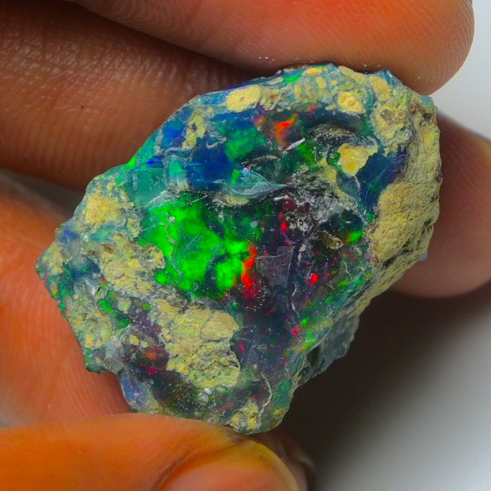 100% Natural Black Opal Rough, 30.00 Carats Ethiopian Welo Opal Rough, Fire Opal