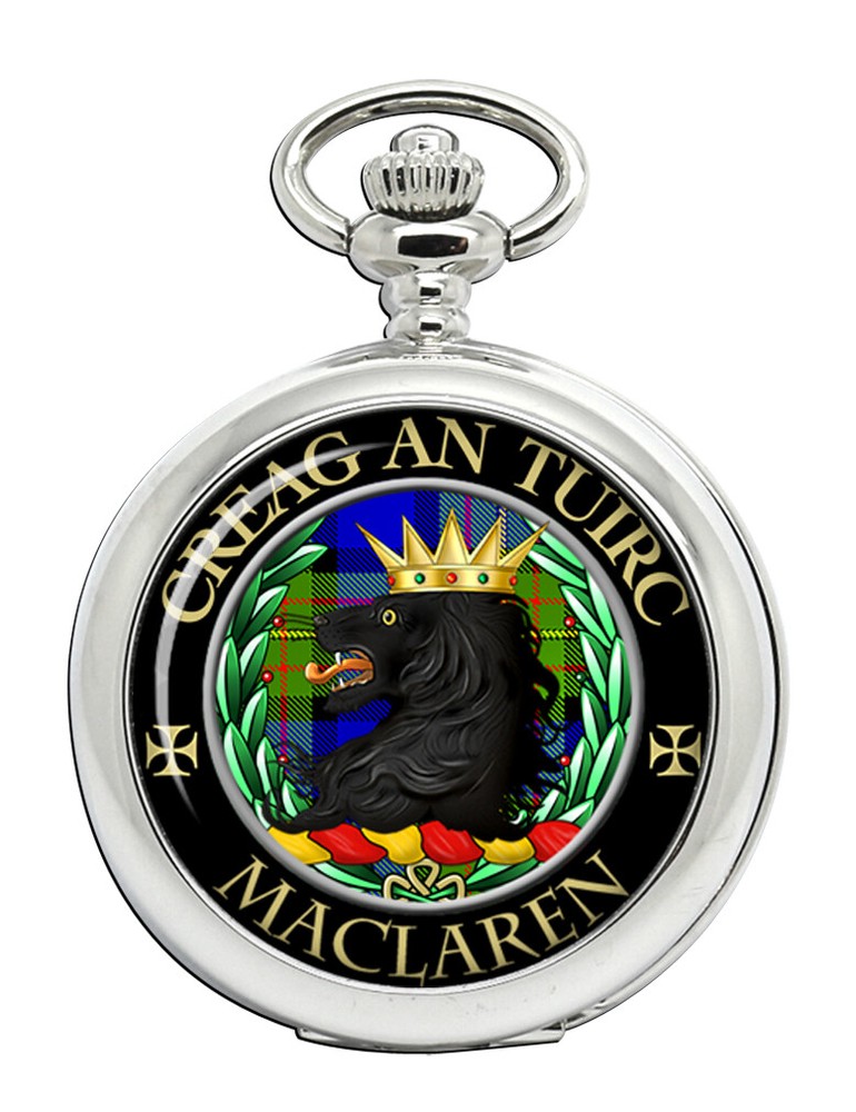 Maclaren Scottish Clan Engraved Silver Pocket Watch
