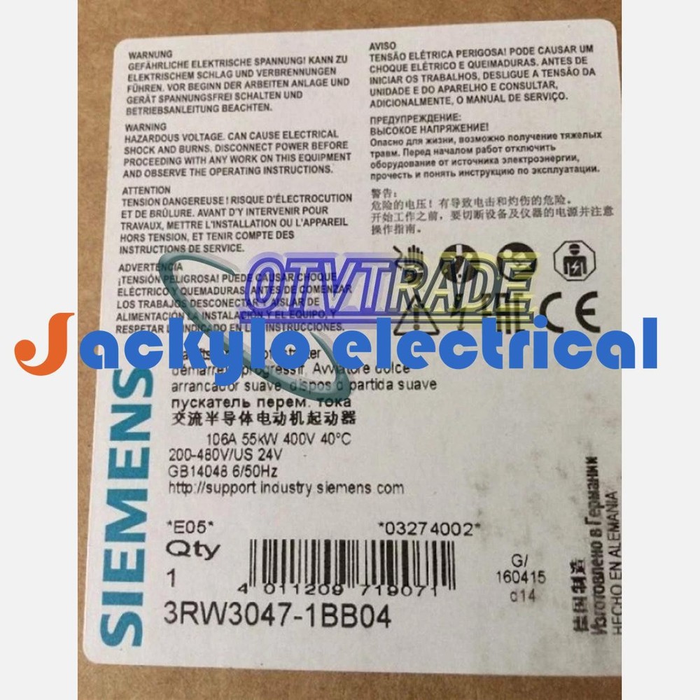 1PCS NEW SIEMENS SOFT STARTER 3RW3047-1BB04