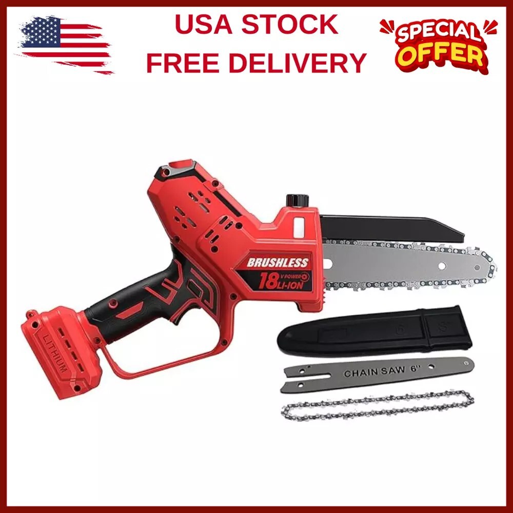 Milwaukee M18 Mini Chainsaw with Auto-Oiler 8-Inch 6-Inch 2-in-1 Brushless Cordless