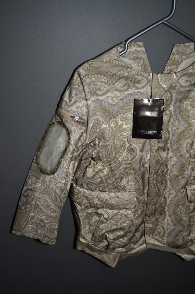 Undercover 100% Silk Earmuff Maniac Ethnic Print Jacket 1