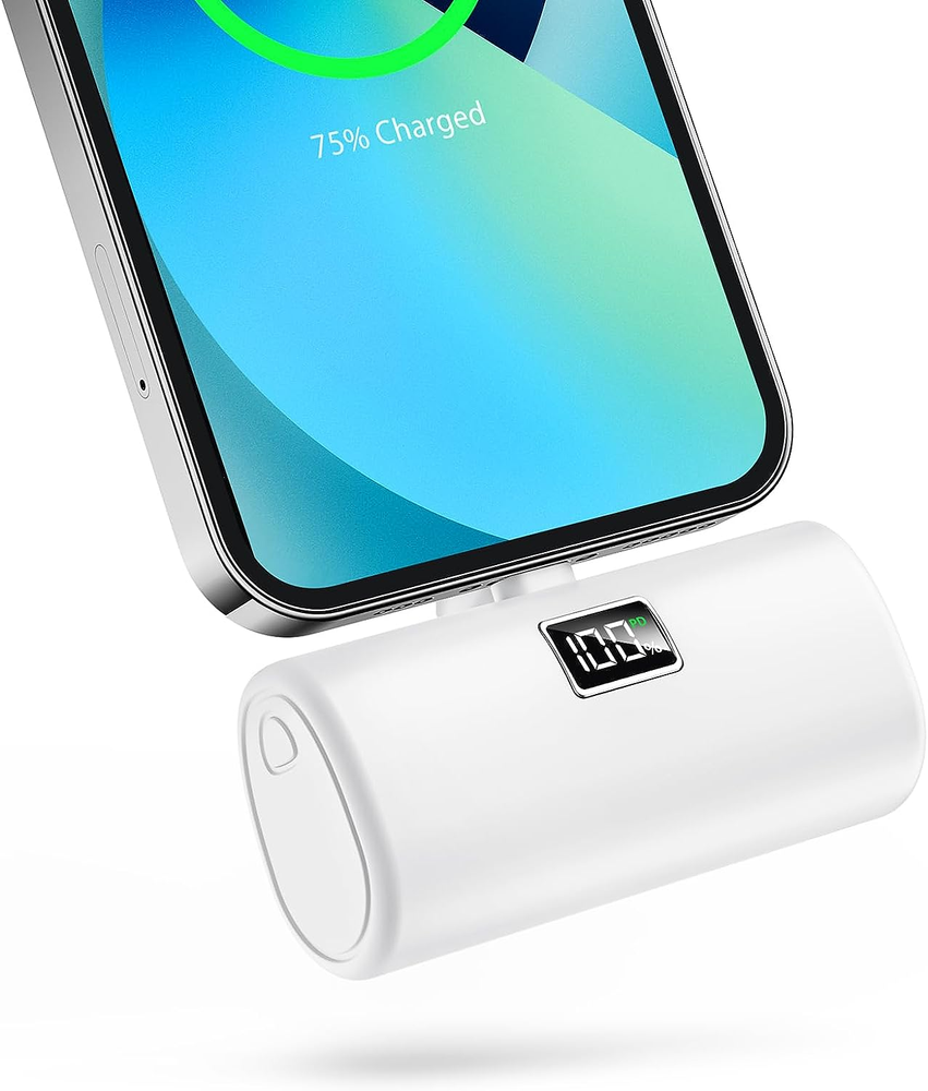 Portable Charger for Iphone, [6000Mah] Small Power Bank with LCD Display, 20W Fa
