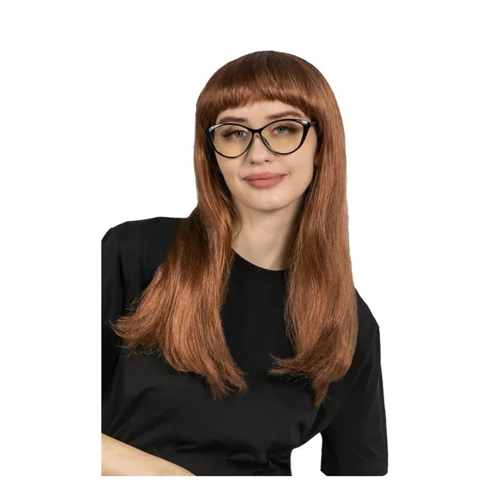 Villainess Style Auburn Costume Wig for Adults