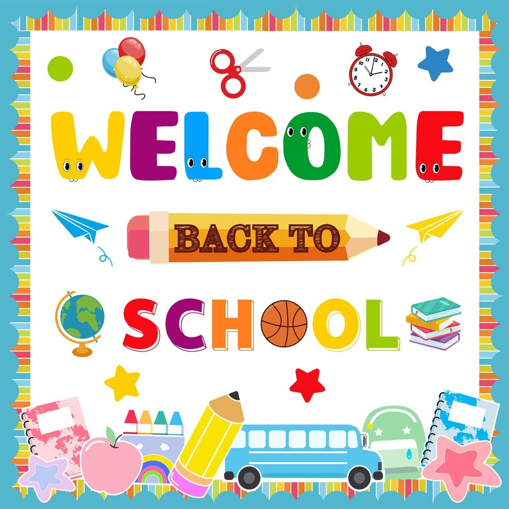 Back to School Classroom Bulletin Board Decoration Set Welcome Back to School...-image