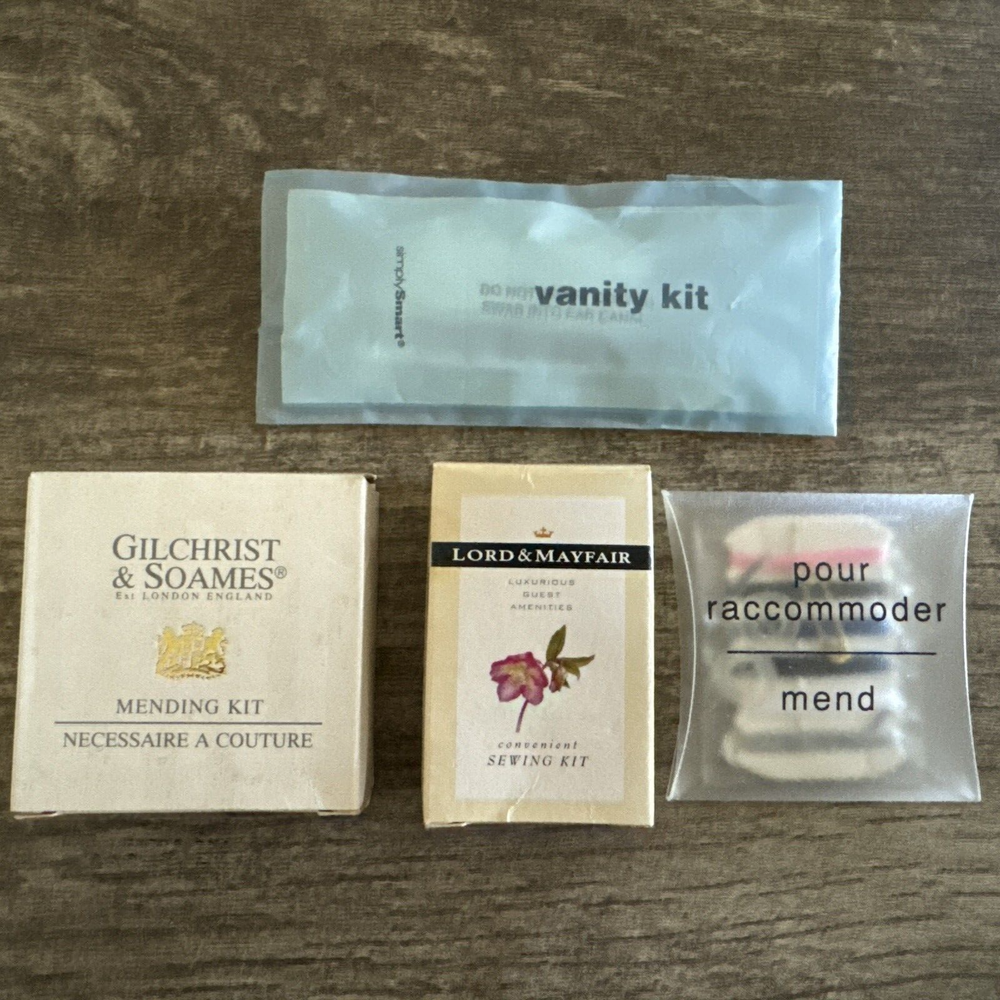 4 Vintage Sewing Mending Repair Travel Kit Travel Supplies