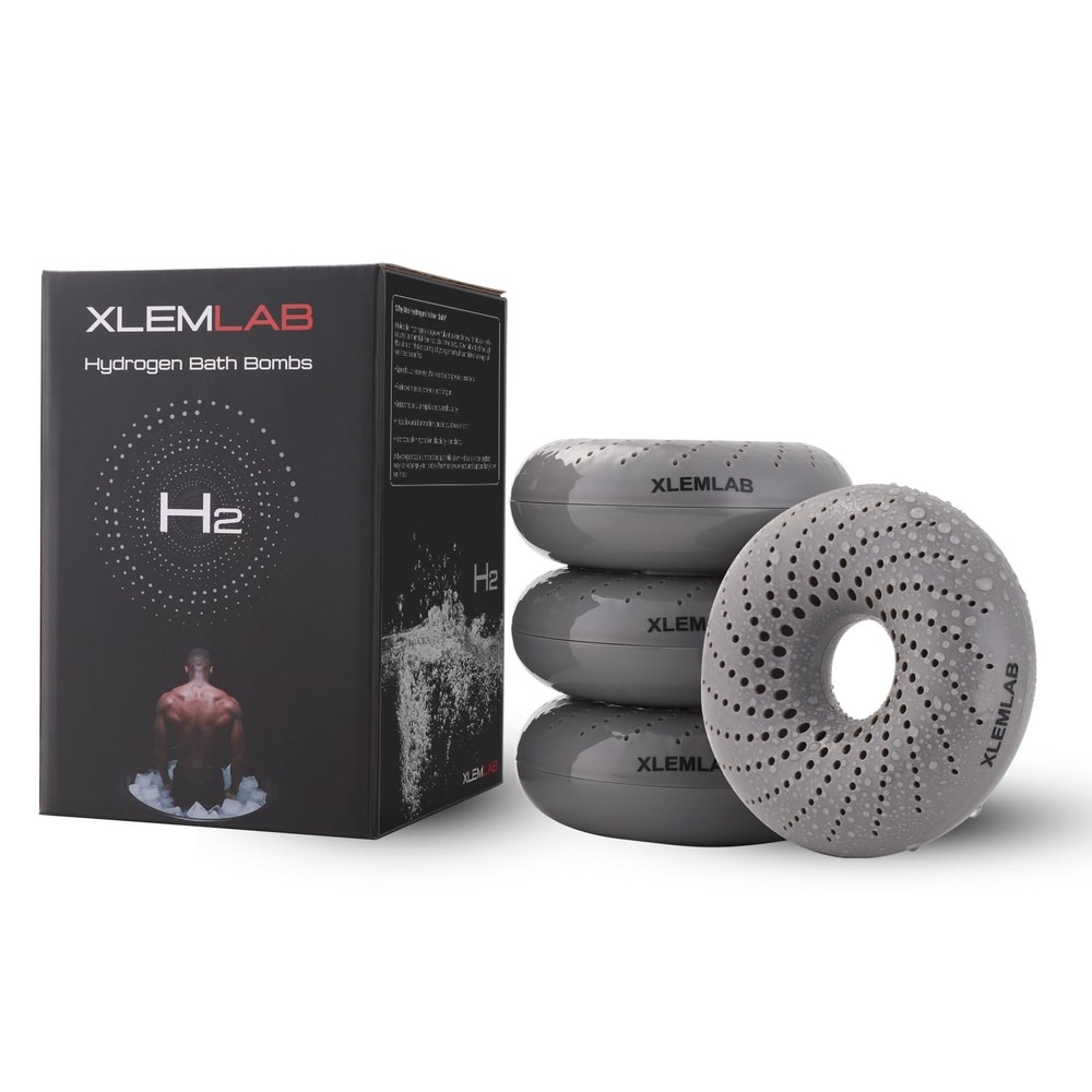 4Packs Hydrogen Bath Bombs for Men Muscle Relief, Hydrogen Bath Soak, H2 Wate...