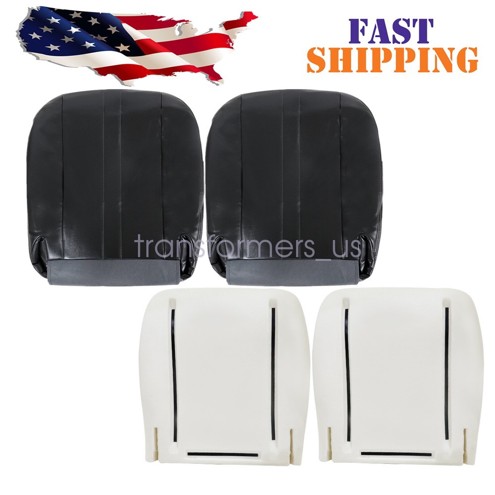Both Side Bottom Seat Cover + Foam Cushion Fits 2003-2014 Chevy Express 1500 Van