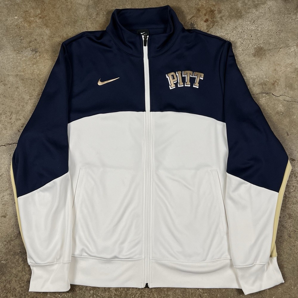 Nike Dri Fit University Of Pittsburgh Basketball PITT Full Zip Jacket Size XL