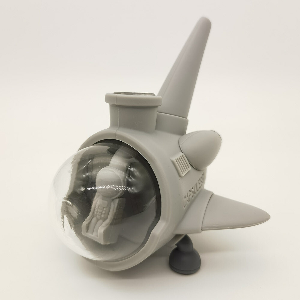 5.1inch Silicone Bong Silicone Water Pipe Airplane Bubbler Hookah W/ Glass Bowl